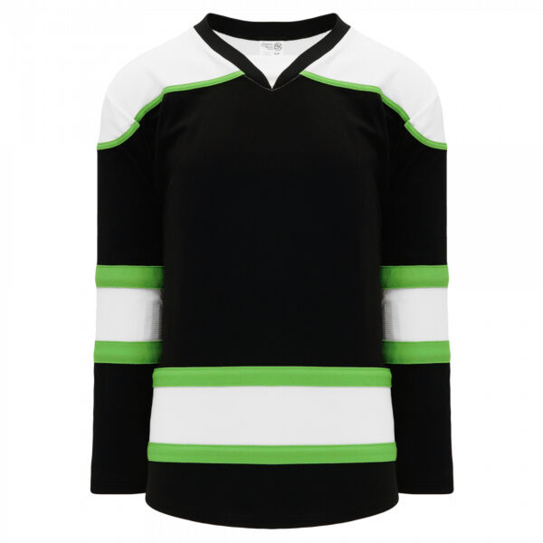 SELECT HOCKEY JERSEYS H7500 - Black, White, Lime Green Thumbnail