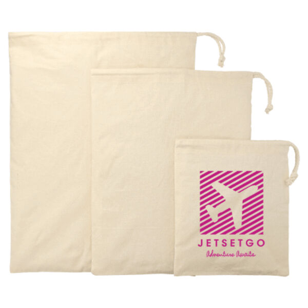 5oz. Cotton 3pc Travel Pouches Thumbnail